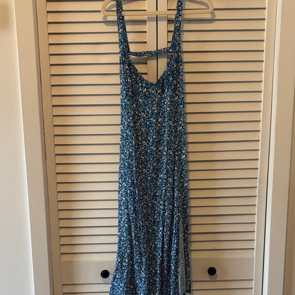 Blue Floral Maxi Dress